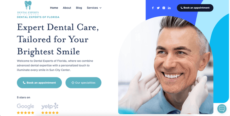 Dental Experts of Florida website work